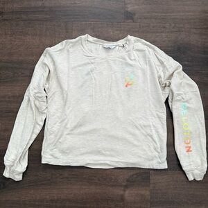 Peloton Light Grey Cropped Open Back Top